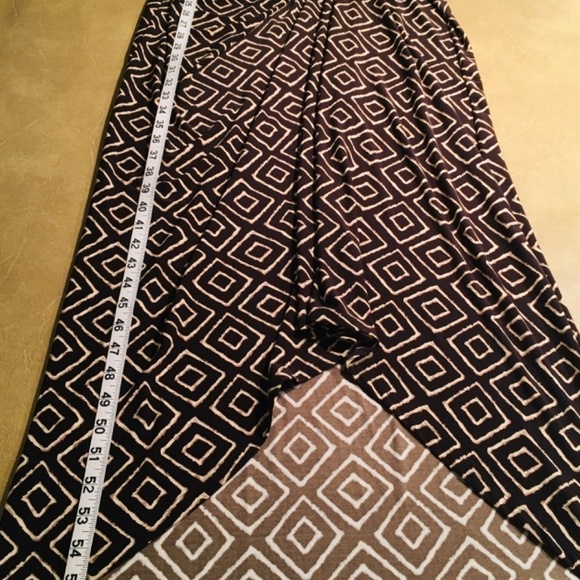 LAUREN RALPH LAUREN Maxi Dress, KNOTTED WAIST, Brown/Cream Geometric, NWT, 10 - Picture 5 of 6